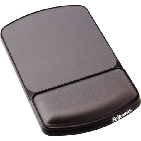 Tappetino mouse con poggiapolsi FELLOWES gel grafite 15,6x25x2,6 cm 9374001